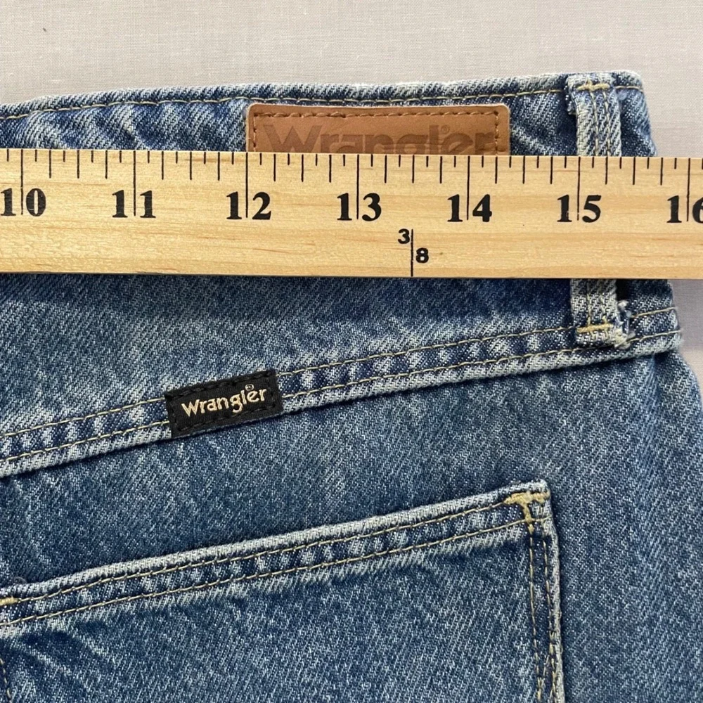Wrangler Women's 31 Denim Maxi Skirt Blue Raw Hem‎ Front Slit Medium Wash